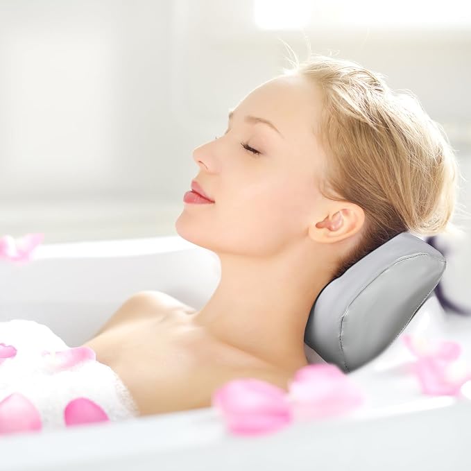 Pinkunn 2 Pcs Hot Tub Headrest Bathtub Headrest Pillow Waterproof Spa Head - Image 5