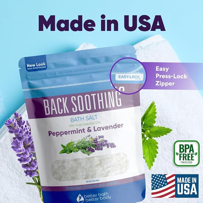 Back Soothing Bath Salt 32 Ounces Epsom Salt - Image 6