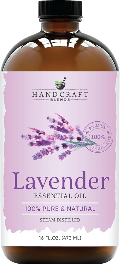 Handcraft Blends Lavender Essential Oil in Glass Bottle – Huge 16 Fl Oz – 100% by HandcraftBlends