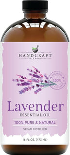 Handcraft Blends Lavender Essential Oil in Glass Bottle – Huge 16 Fl Oz – 100% by HandcraftBlends