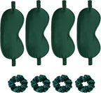 Satin Eye Mask 8Pcs Silk Sleep Masks Silky Blindfold Eyeshade Blackout Eyes - Image 4