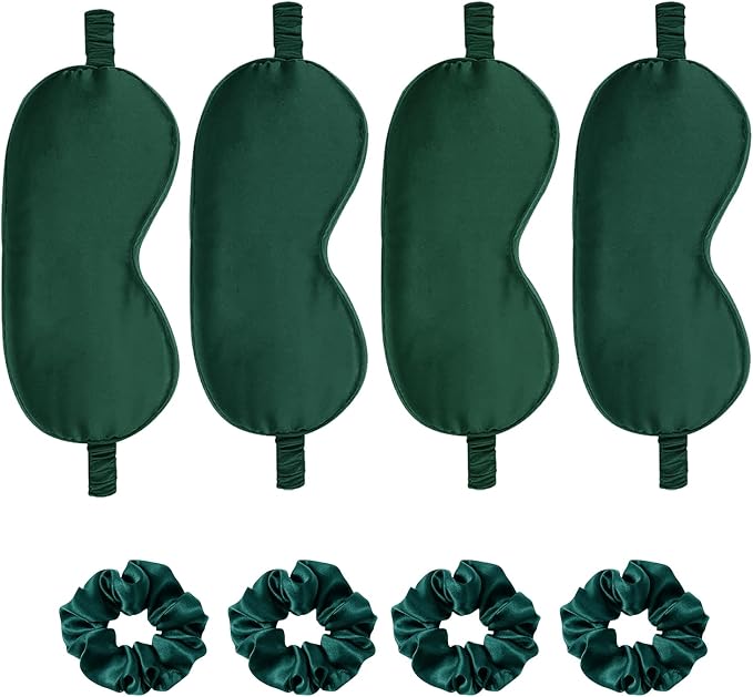 Satin Eye Mask 8Pcs Silk Sleep Masks Silky Blindfold Eyeshade Blackout Eyes - Image 4