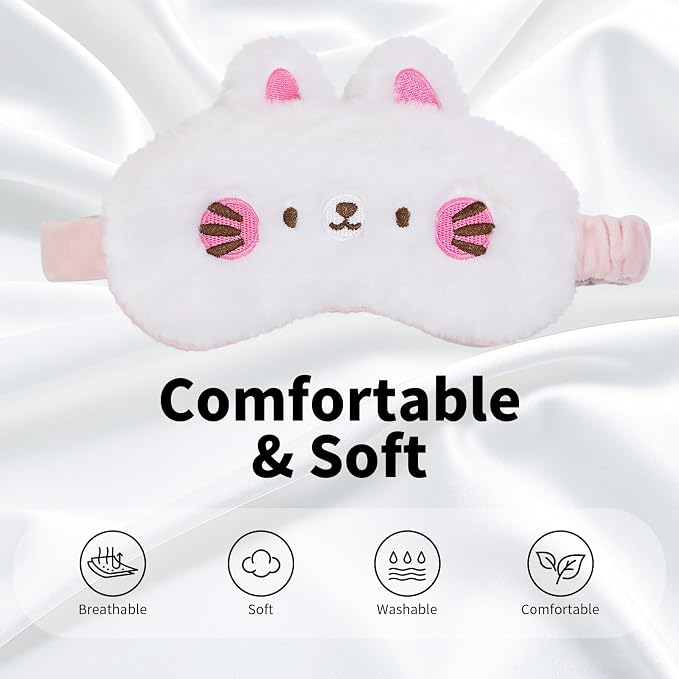 PERFECTSIGHT Sleep Eye Masks, Cute Sleep Eye Cover Lightweight Adjustable - Image 2