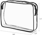 Tbestmax 10 Pack Clear Cosmetic Bags Makeup Bags Portable Waterproof TSA - Image 2