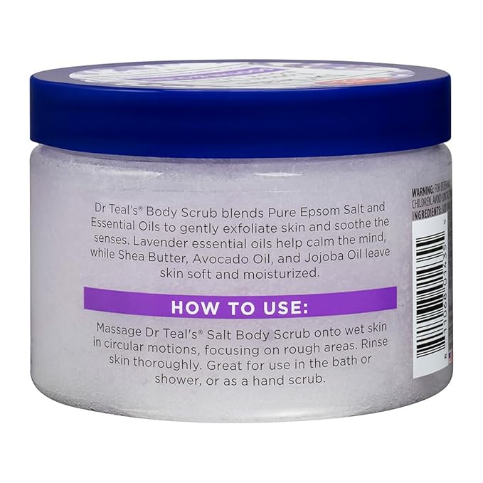 Dr Teal's Pure Epsom Salt Body Scrub, Soothe & Sleep - Image 2