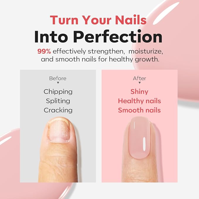 modelones Nail Strengthener Peachy Pink Nail Repair - Image 2