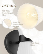 Modern Black Wall Sconce, HWH Up and Down Indoor Sconces Wall Lighting - Image 2