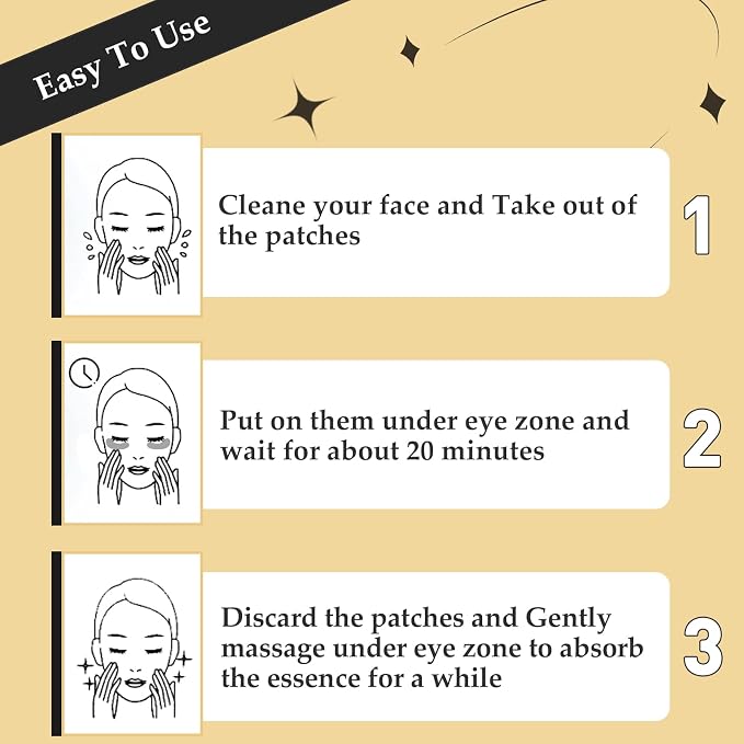 Adofect 30 Pairs Under Eye Patches -Reduce Eye Bags -24K Gold Eye Mask Collagen - Image 5