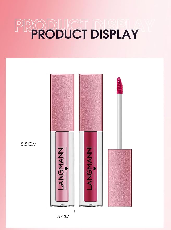 LANGMANNI 12Pcs Lip gloss Collection Makeup Set, Shiny Smooth Soft Liquid Lip - Image 10