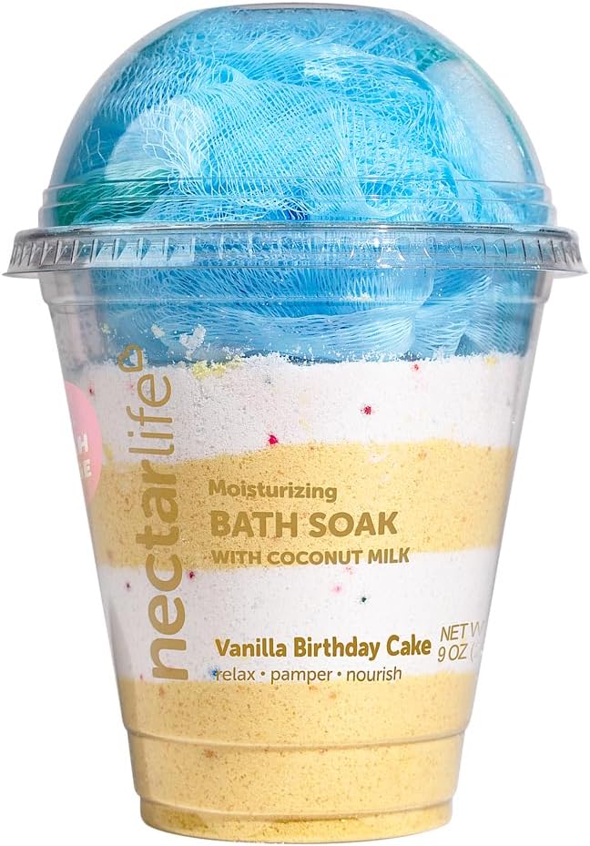 Coconut Milk Bath Soak, Salt Bath, Bubble Bath, Natural Detox Foaming Body Soak by NectarLife