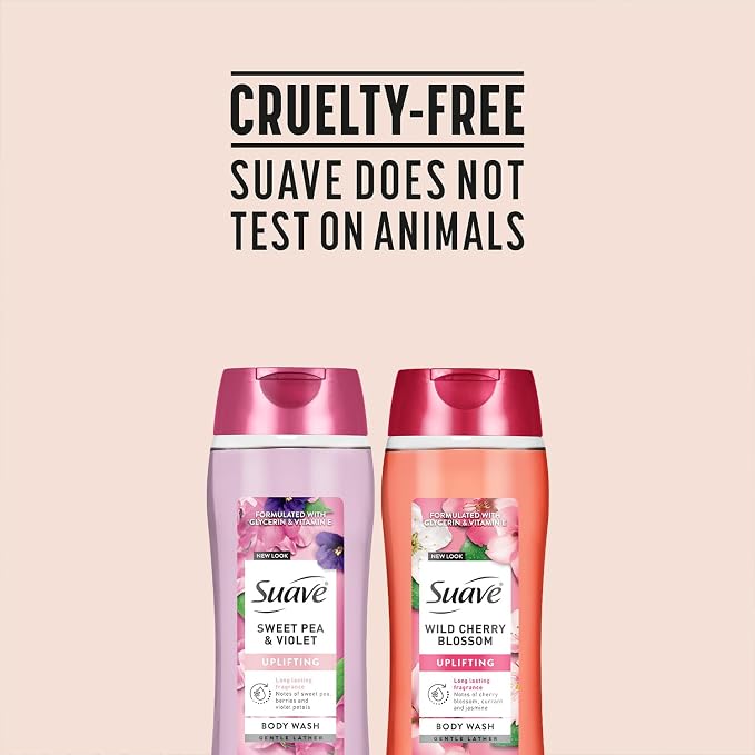 Suave Body Wash Variety 2-Pack, Sweet Pea & Violet + Wild Cherry Blossom – - Image 8