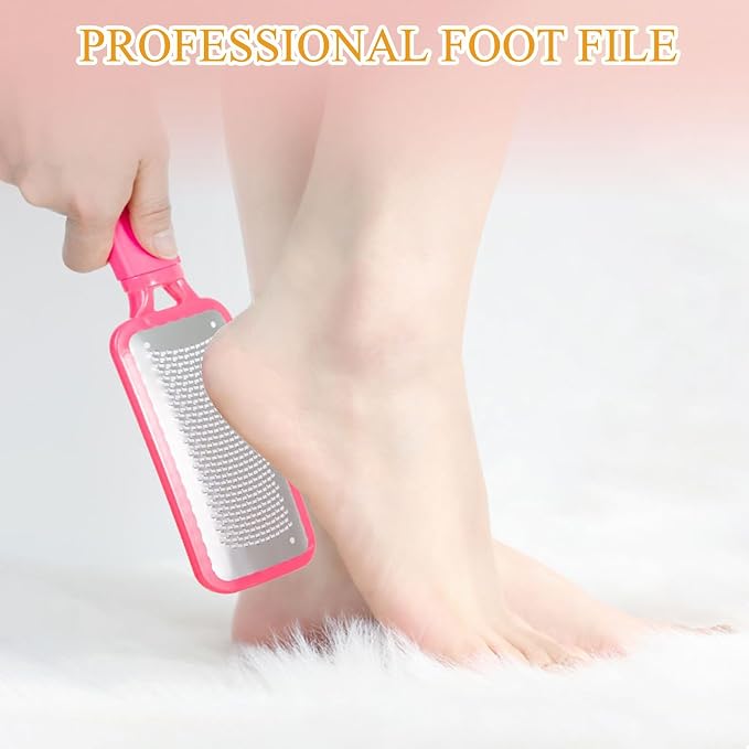 Foot Files Foot Scrubber Pedicure, Stainless Steel Callus Remover - Image 4