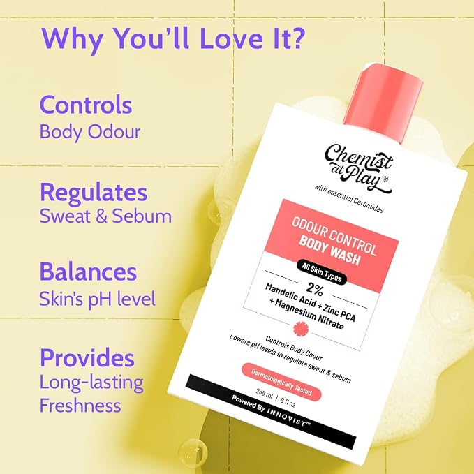 Chemist at Play Odour Control Body Wash| Controls Body Odour| Long Lasting - Image 5
