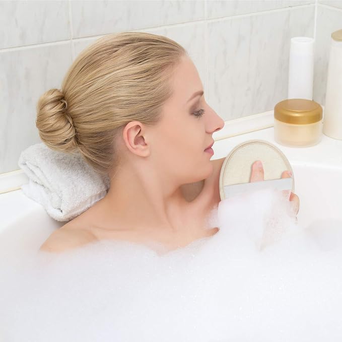 Boao 3 Pcs Bath Shower Pouf Sponge Mesh Pouf Shower Ball Exfoliating Body - Image 7