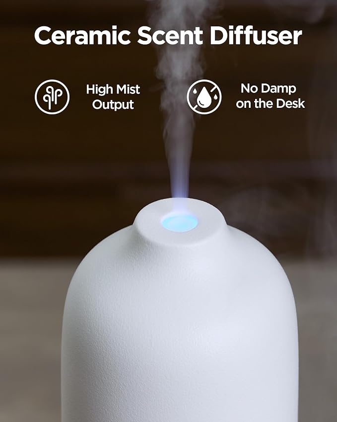 InnoGear 150ml Ceramic Essential Oil Diffuser, Handcrafted Stone Aromatherapy - Image 4