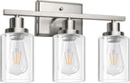Ascher Bathroom Vanity Light Fixtures, 3 Light Wall Sconces Lighting by Ascher