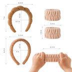 2Pcs Spa Headband for Washing Face & 1 Pair Wristband Set - Image 5