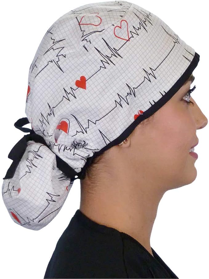 Sparkling EARTH Big Hair Ponytail Classic Surgical Style Scrub Working Cap - Image 4