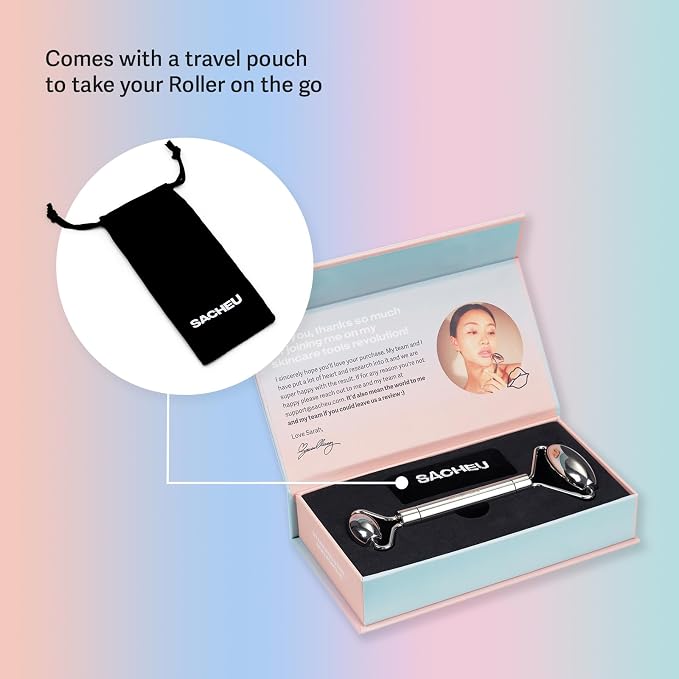 Sacheu Stainless Steel Face Roller Skin Care and Lymphatic Drainage — Cooling - Image 2