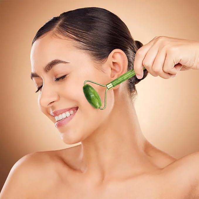 4-PCS Gua Sha Set, Skin Care Roller, Jade Roller Set, Face Stone Facial Roller - Image 8