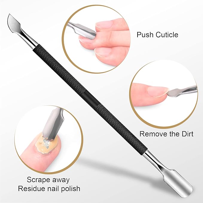 Easkep Cuticle Trimmer and Pusher, Professional Stainless Steel Cuticle Cutter - Image 5