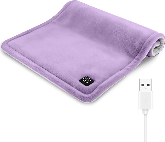 USB Plug-in Heating Pad for Travel Warmth Outdoors, Non-Rechargeable Small by Comfheat