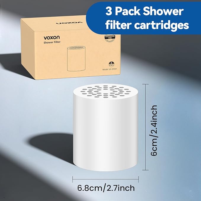 VOXON 3 Pack 36 Stage Shower Filter Replacement Cartridge - Image 5