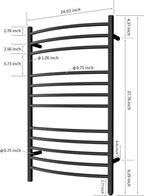 HEATGENE Towel Warmer Wall Mount Electric Plug-in/Hardwired Heated Towel Rack - Image 5