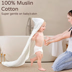 Yoofoss Hooded Baby Towels for Newborn 2 Pack 100% Muslin Organic Cotton Baby - Image 2