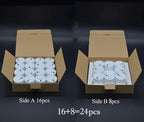 JUNPEI Pack of 24 Flameless Tea Light Candles Realistic Flickering:Battery Long - Image 5