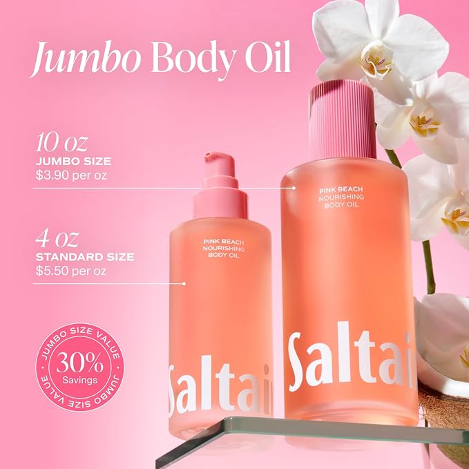 Saltair Body Oil. Jumbo Size Pink Beach After Shower and Bath Oil - Image 3