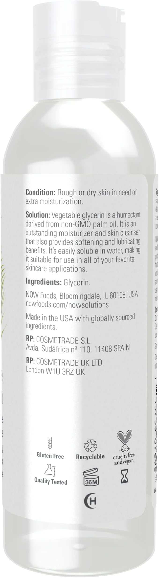 NOW Solutions, Vegetable Glycerin, 100% Pure, Versatile Skin Care, Softening - Image 2