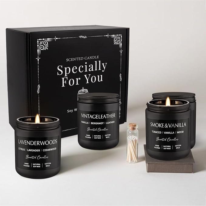 WPONSZU 4Psc Scented Candles Set, 7oz Gifts - Image 9