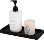 Silicone Bathroom Tray Small Vanity Organizer Rectangle Sink Caddy Sponge by Heagoale