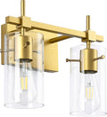 SOLFART Gold Bathroom Light Fixtures 2 Light Wall Light Fixtures Bathroom by SOLFART