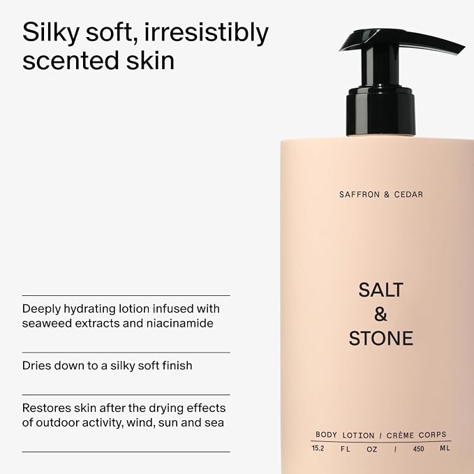 Salt & Stone Body Lotion for Women & Men | Saffron & Cedar | Hydrates, - Image 5