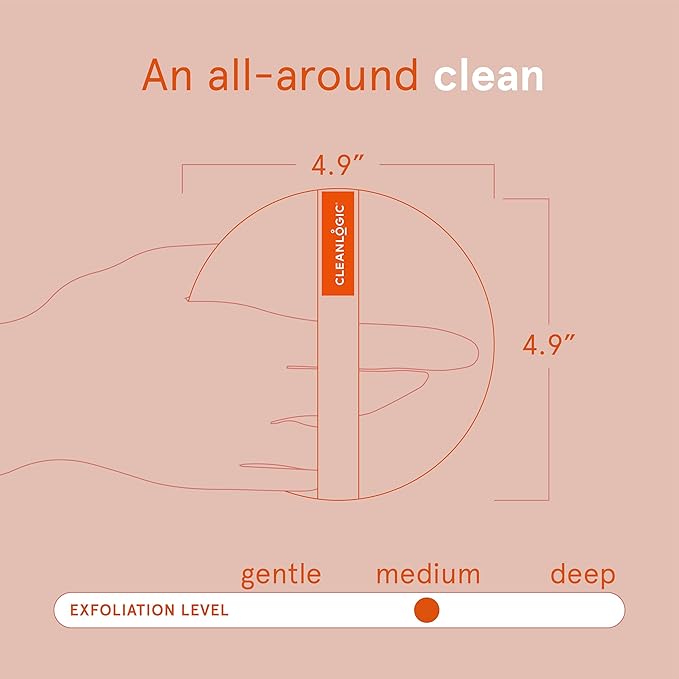 Cleanlogic Bath and Body Exfoliating Body Scrubber, Dual-Texture Round - Image 3