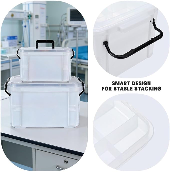 HEY FOLY Set of 2 White Medicine Organizer Storage Box - Image 6