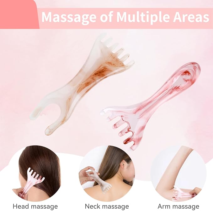 2 Pcs Head Massager Scalp Massager Tool, Six Claw Massage Comb - Image 4