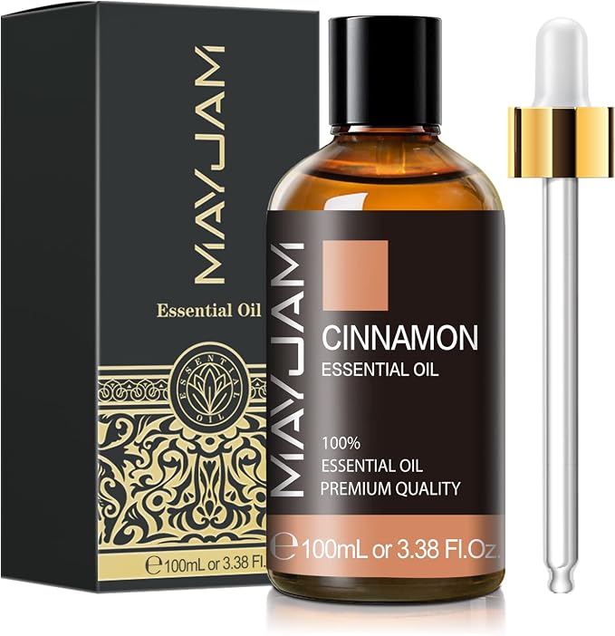 Cinnamon Essential Oil, MAYJAM Pure Essential Oils, 3.38FL.OZ Cinnamon Oil by MAYJAM