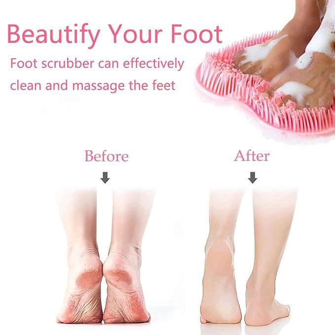 Shower Foot and Back Scrubber Mat, Wall Mounted Shower Foot Scrubber - Image 5