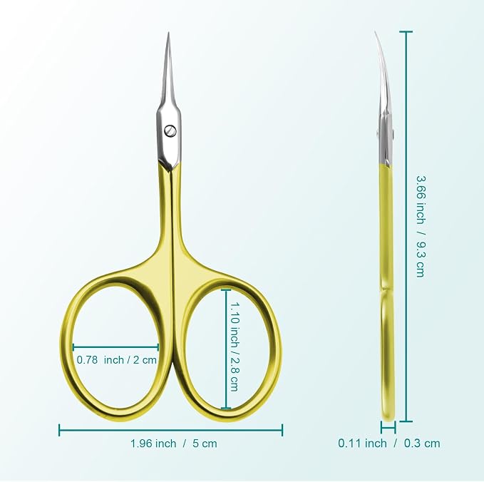 Lermende Cuticle Scissors Extra Fine Curved, Portable Stainless Steel Manicure - Image 4