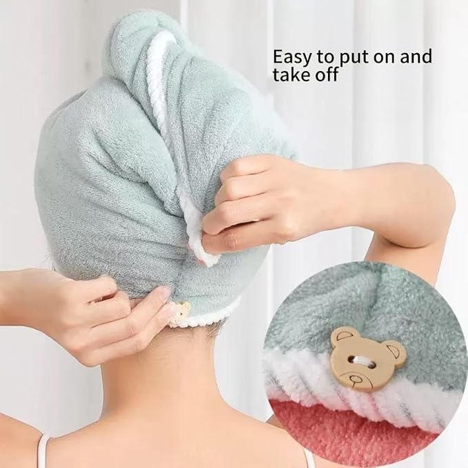 Microfiber Hair Towel, Hair Towel wrap - Image 3