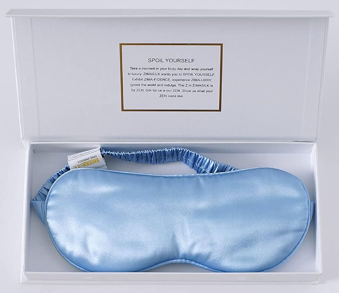 ZIMASILK Adjustable 100% 22 Momme Mulberry Silk Sleep Mask by ZIMASILK