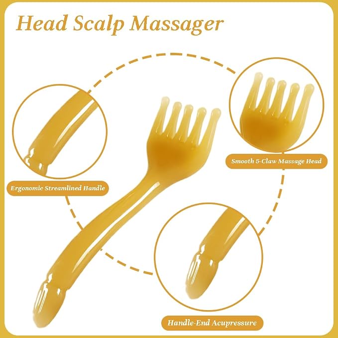 GSHOW Scalp Massager Handheld Comb Resin Relax Massage Tool - Image 3