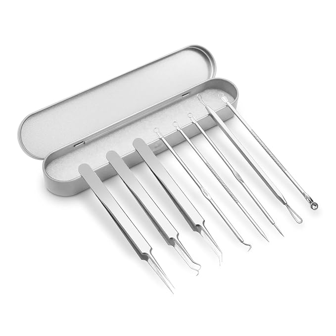 Pinkiou Blackhead Remover Comedone Pimple Popper Tool Acne Extractor Blemish - Image 8
