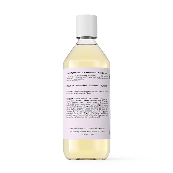 Deep Steep Bubble Bath, Lavender Vanilla, 10 oz – Soothing Soak - Image 2