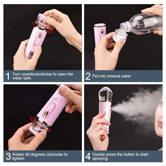 Handy Nano Facial Mister with Skin Analyzer Moisture Tester, Portable Nano Mist - Image 5