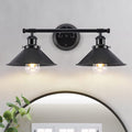 Bathroom Light Fixtures 2-Light Matte Black Farmhouse Vanity Lights by AlynzeeLighting