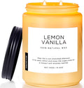 M&SENSE Lemon Vanilla Scented Candles, 19.4oz Organic Soy Wax, 110 Hours Long by MSENSE